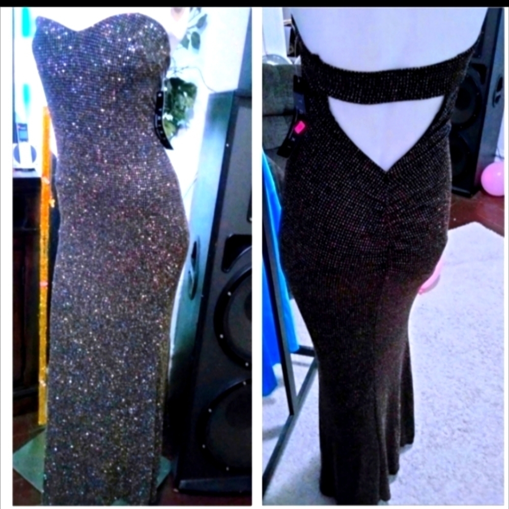 Elegant Shiny Evening Dress